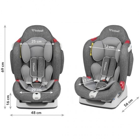 Scaun auto copii Kidwell Lynx 0-25 Kg Grey