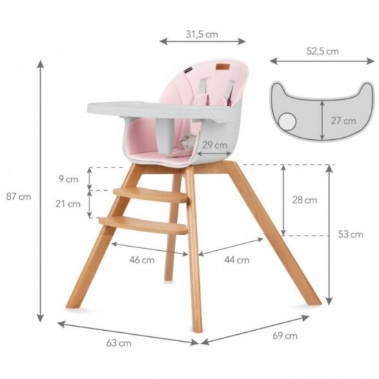 Scaun de masa Kidwell Nobis - Roz
