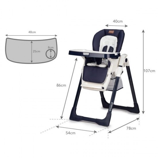 Scaun de masa Kidwell Prime Dark Blue