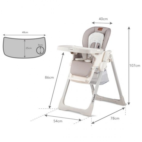 Scaun de masa Kidwell Prime Grey