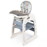 Scaun de masa reglabil 2 in 1 Ecotoys Iepuras – Gri