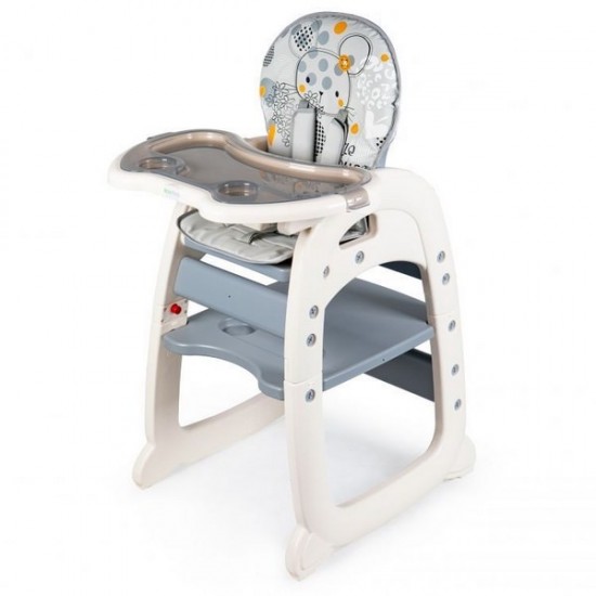 Scaun de masa reglabil 2 in 1 Ecotoys Iepuras – Gri