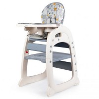 Scaun de masa reglabil 2 in 1 Ecotoys Iepuras – Gri