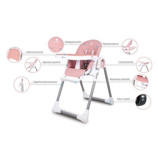 Scaun de masa Sun Baby 012 Fidi Pink