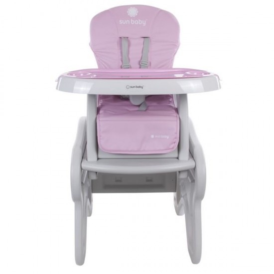 Scaun de masa Sun Baby 2 in 1 Catel - Pink