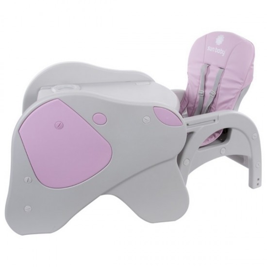 Scaun de masa Sun Baby 2 in 1 Catel - Pink