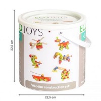 Set blocuri de construit din lemn 120 piese