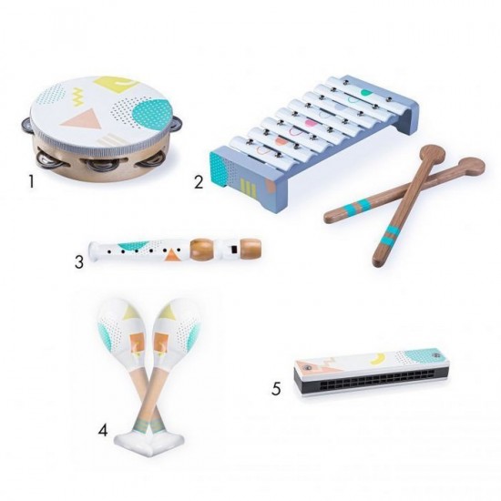 Set instrumente muzicale din lemn Ecotoys