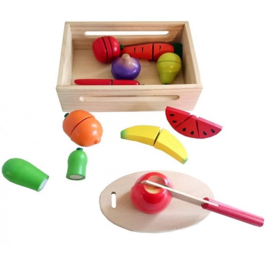 Set de fructe si legume din lemn Nefere