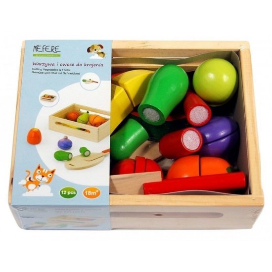 Set de fructe si legume din lemn Nefere