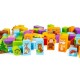 Set educational cu blocuri din lemn 100 piese animalute Ecotoys