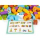 Set educational cu blocuri din lemn 100 piese animalute Ecotoys