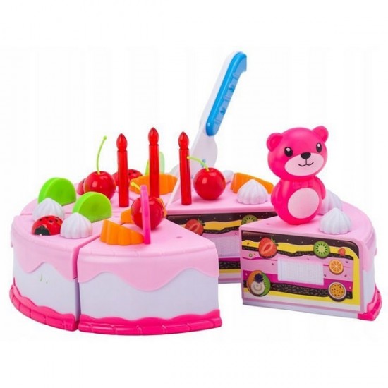Set tort aniversar cu accesorii Ecotoys