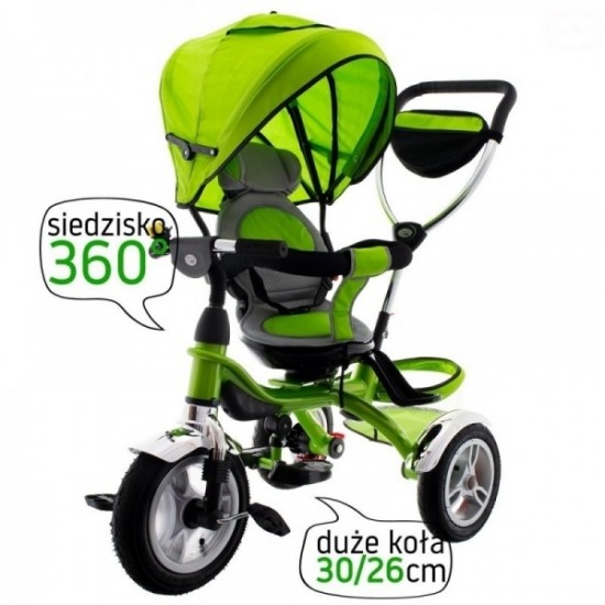 Tricicleta copii cu sezut reversibil EURObaby T307 - Verde
