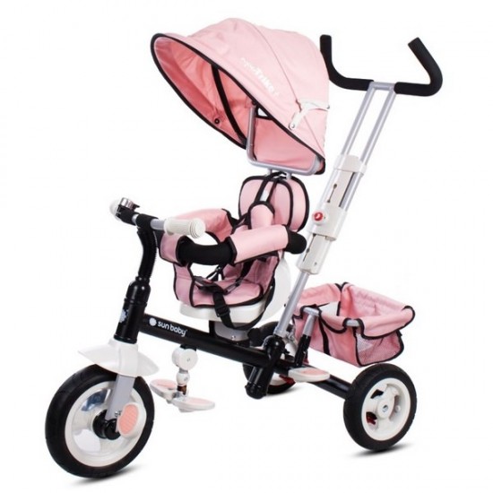 Tricicleta cu sezut reversibil Sun Baby 002 Super Trike Plus Pink
