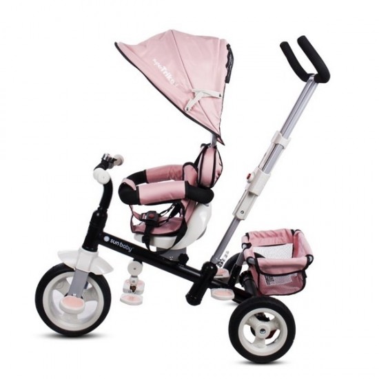 Tricicleta cu sezut reversibil Sun Baby 002 Super Trike Plus Pink