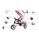 Tricicleta cu sezut reversibil Sun Baby 002 Super Trike Plus Pink