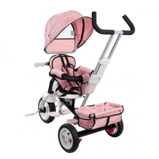 Tricicleta cu sezut reversibil Sun Baby 002 Super Trike Plus Pink