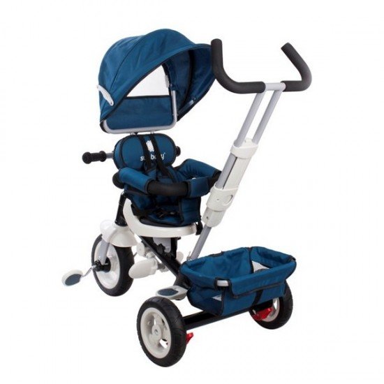 Tricicleta cu sezut reversibil Sun Baby 002 Super Trike Plus Blue