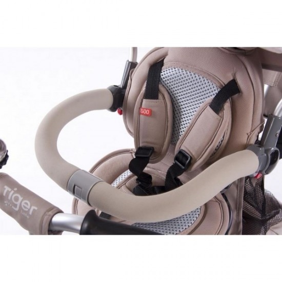 Tricicleta cu sezut reversibil Sun Baby 007 Little Tiger - Beige