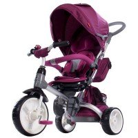 Tricicleta cu sezut reversibil Sun Baby 007 Little Tiger - Burgundy