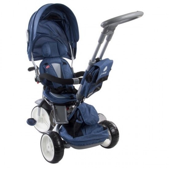 Tricicleta cu sezut reversibil Sun Baby 007 Little Tiger - Melange Blue