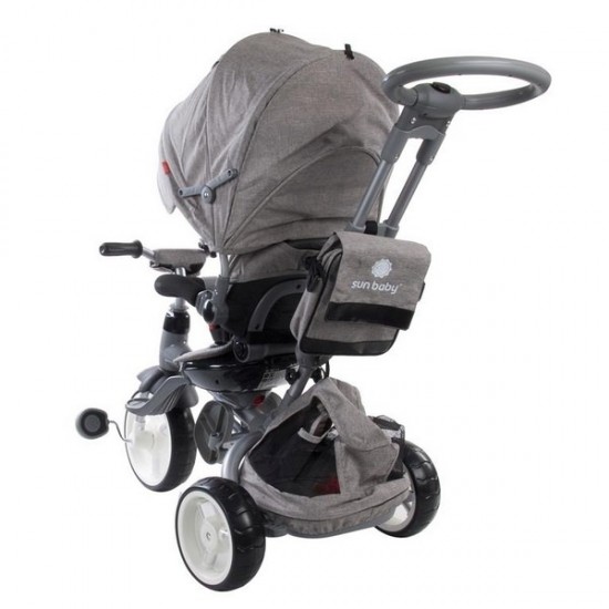 Tricicleta cu sezut reversibil Sun Baby 007 Little Tiger - Melange Grey