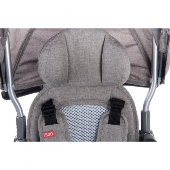 Tricicleta cu sezut reversibil Sun Baby 007 Little Tiger - Melange Grey