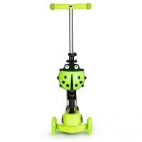 Trotineta cu sezut si 3 roti cu LED Ecotoys YM-SC-6 - Verde