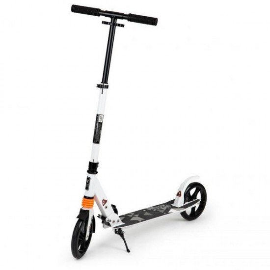 Trotineta pliabila din aluminiu Ecotoys alba 