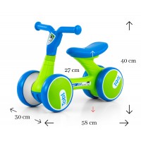 Bicicleta fara pedale Tobi Blue Green