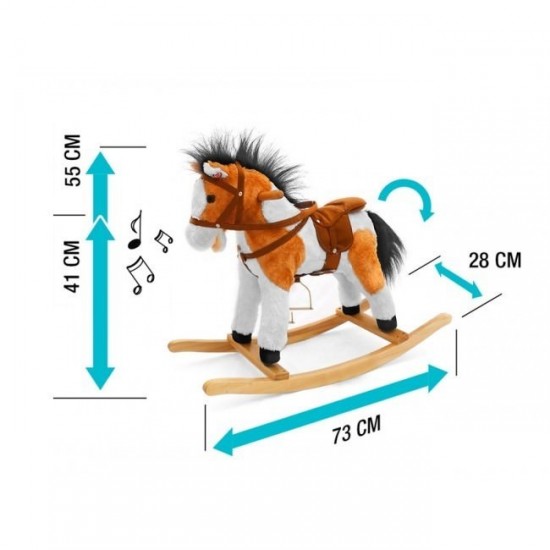 Calut Balansoar cu sunete si miscare Latek Dark Brown