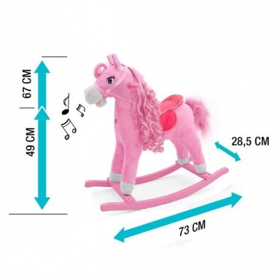 Calut Balansoar cu sunete si miscare Princess Pink