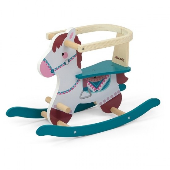 Calut balansoar din lemn Lucky Blue