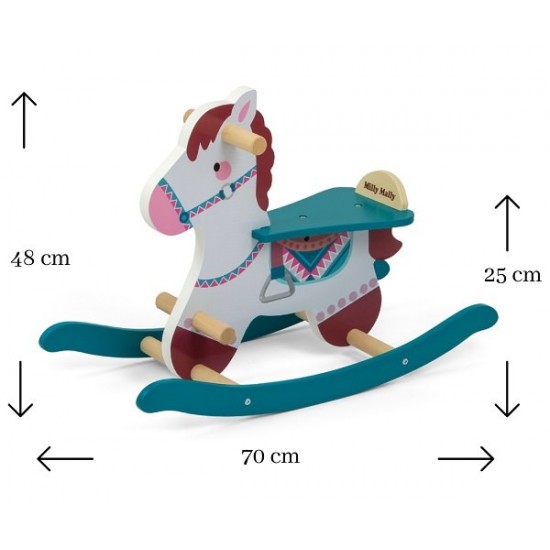 Calut balansoar din lemn Lucky Blue