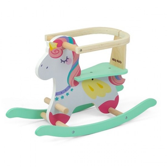 Calut balansoar din lemn Lucky Unicorn