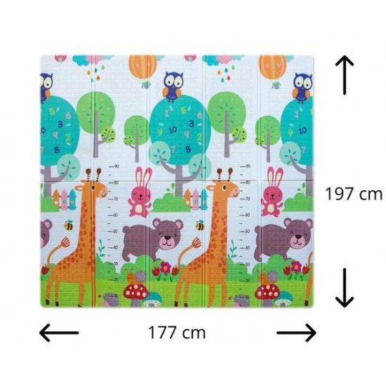 Covor termoizolant din spuma pliabil cu 2 fete 197x177 cm Giraffe