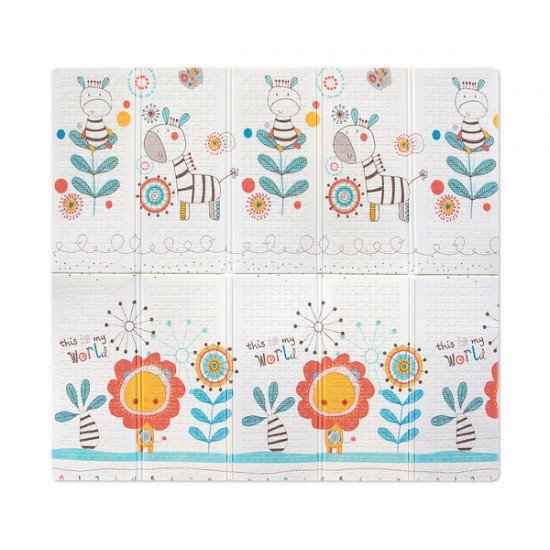 Covor termoizolant din spuma pliabil cu 2 fete 197x177 cm Zebra