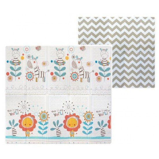 Covor termoizolant din spuma pliabil cu 2 fete 197x177 cm Zebra