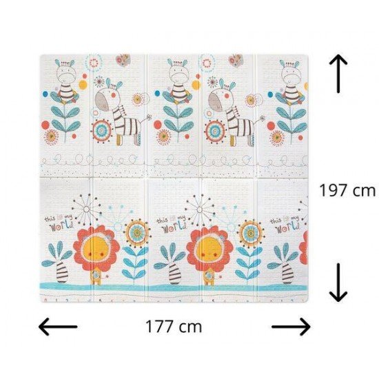 Covor termoizolant din spuma pliabil cu 2 fete 197x177 cm Zebra