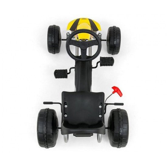 Kart cu pedale pentru copii Viper Yellow