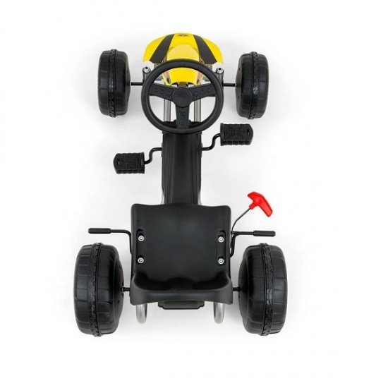 Kart cu pedale pentru copii Viper Yellow