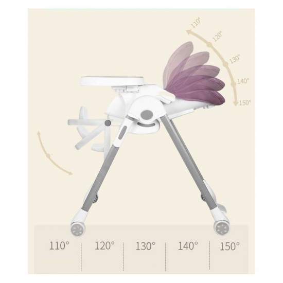 Scaun de masa copii 5 pozitii de inclinare Pappa Comfort Grey