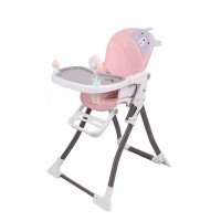 Scaun de masa copii cu pliere rapida Tasty Pappa Bear Pink