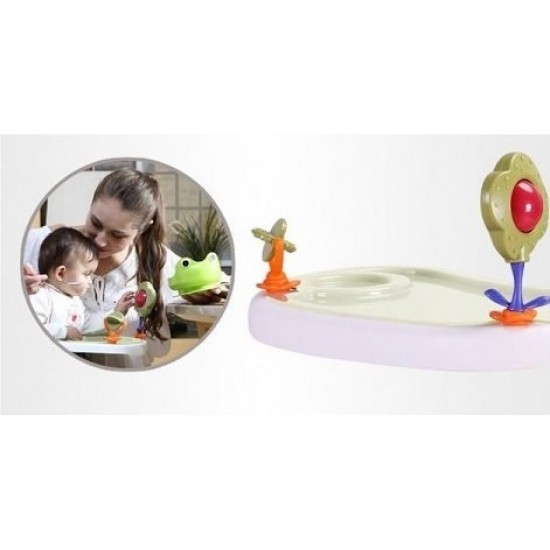 Scaun de masa copii cu pliere rapida Tasty Pappa Blue Cherry