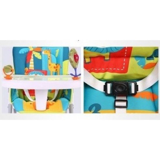 Scaun de masa copii cu pliere rapida Tasty Pappa Giraffe