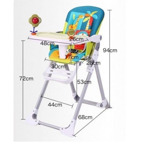 Scaun de masa copii cu pliere rapida Tasty Pappa Giraffe