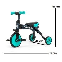 Tricicleta pliabila transformabila in bicicleta fara pedale Grande Mint