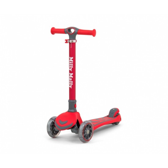 Trotineta pliabila cu roti luminoase Boogie Red Milly Mally