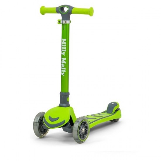 Trotineta pliabila cu roti luminoase Milly Mally Boogie Green